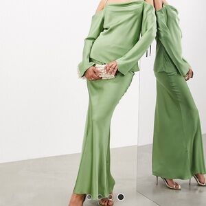 ASOS edition draped top and match skirt set. Tags attached